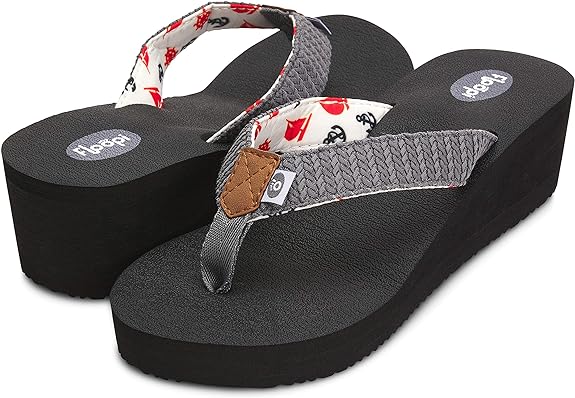 Floopi Womens Anna Wedge Yoga Mat Thong Flip Flop (519)